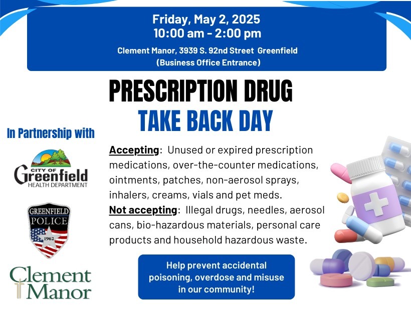 Clement Manor Prescription Drug Take Back Day