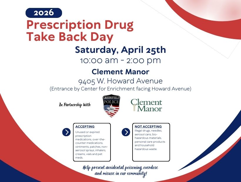 PRESCRIPTION DRUG TAKE BACK DAY AT CLEMENT MANOR