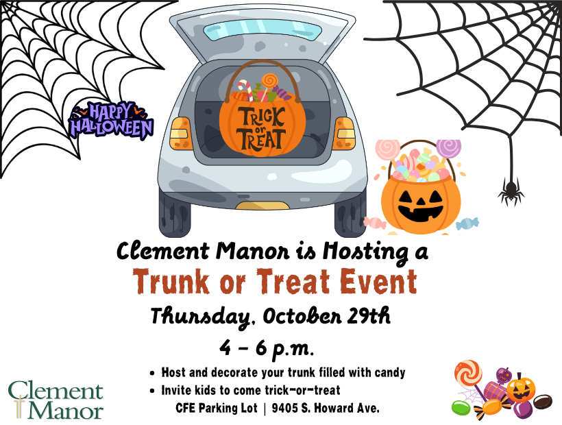 CLEMENT MANOR HOSTING A TRUNK OR TREAT EVENT